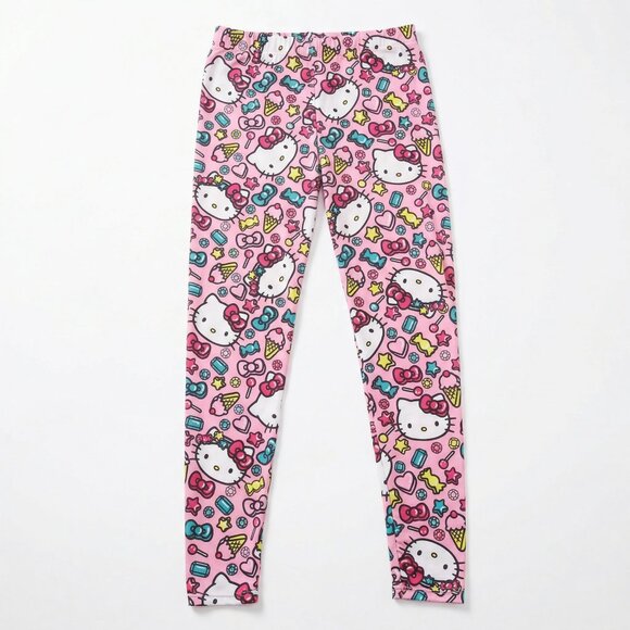 Hello Kitty Sweet Treats Pink Sanrio Leggings Gems Ice Cream Size M - Picture 2 of 4